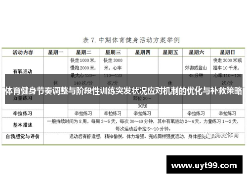 体育健身节奏调整与阶段性训练突发状况应对机制的优化与补救策略